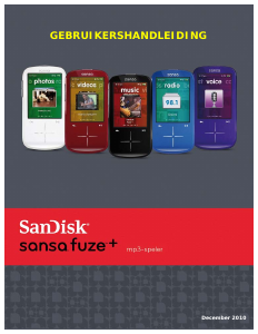 Handleiding SanDisk Sansa Fuze+ Mp3 speler