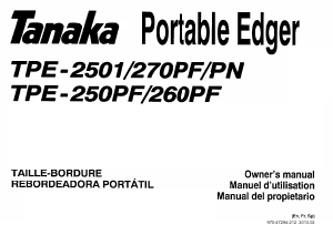 Manual Tanaka TPE 270PF Grass Trimmer