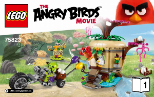 Manual Lego set 75823 Angry Birds O assalto aos ovos na ilha dos pássaros