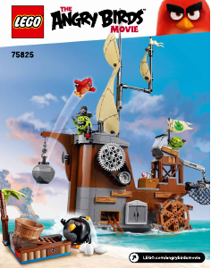 Brugsanvisning Lego set 75825 Angry Birds Grisepiratskib