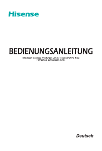 Bedienungsanleitung Hisense 58AE7000F LED fernseher