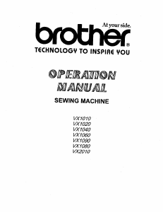 Manual Brother VX-1040 Sewing Machine