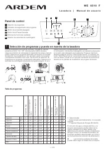 Manual de uso Ardem WE 6510 F Lavadora