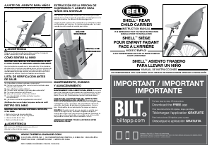 Manual de uso Bell Shell Asiento bicicleta para bebé