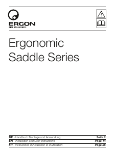 Manual Ergon Ergonomic Bicycle Saddle