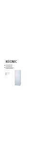 Manuale Koenic KUF 22606nf Congelatore