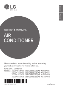 Manual LG ASNW186CVU0 Air Conditioner
