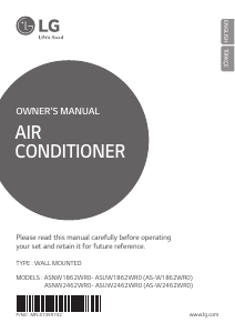 Manual LG ASNW2462WR0 Air Conditioner