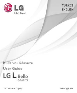 Kullanım kılavuzu LG D331TR Cep telefonu