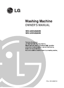 Manual LG WD-14331ADK Washing Machine