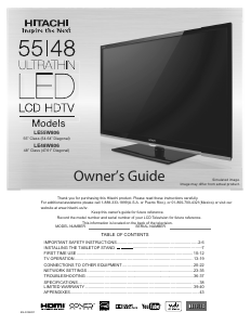Manual Hitachi LE48W806 LCD Television