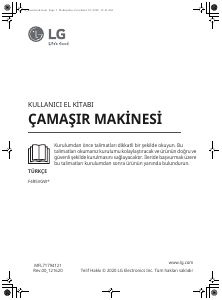 Kullanım kılavuzu LG F4R5VGW2T Çamaşır makinesi