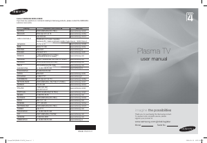 Mode d’emploi Samsung PS50A467P1W Téléviseur plasma