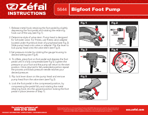 Manual Zéfal Bigfoot Bicycle Pump