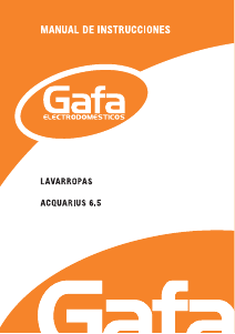 Manual de uso Gafa Acquarius 6.5 AAB Lavadora