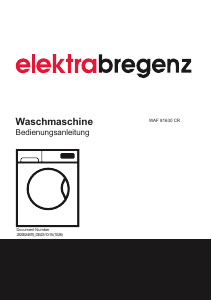 Bedienungsanleitung Elektra Bregenz WAF 81630 CR Waschmaschine