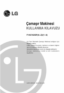 Kullanım kılavuzu LG F1407ADSPA Çamaşır makinesi