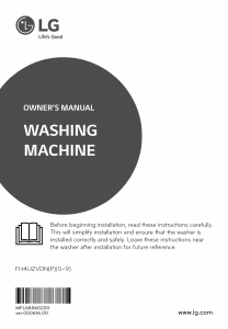 Manual LG FH4U2VDNP0 Washing Machine