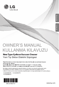 Kullanım kılavuzu LG VC3320NNTO Elektrikli süpürge