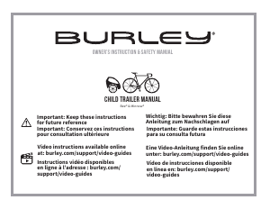 Manual Burley Bee Bicycle Trailer