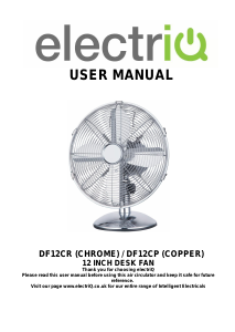 Manual ElectriQ DF12CP Fan