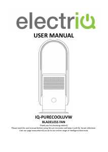Manual ElectriQ IQ-PureCoolUVW Fan