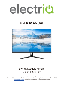 Manual ElectriQ EIQ-274KMB-HDR LED Monitor