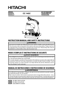 Manual de uso Hitachi CC 14SC Sierra de corte