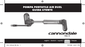 Manuale Cannondale Air Duel Pompa per bicicletta