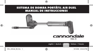 Manual de uso Cannondale Air Duel Bomba de bicicleta