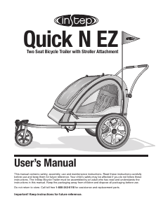 Manual InStep Quick N EZ Bicycle Trailer