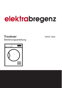 Bedienungsanleitung Elektra Bregenz TKFN 7200 Trockner