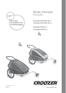 Mode d’emploi Croozer Kid for 1 Remorque à vélo