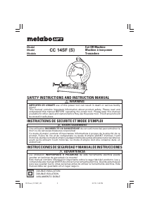 Handleiding Metabo CC 14SF(S) Metaalafkortzaag