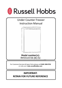 Manual Russell Hobbs RH55UCFZ6 Freezer