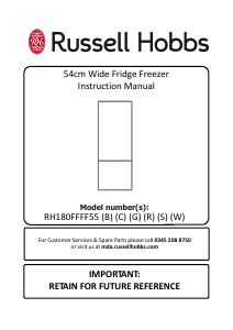 Manual Russell Hobbs RH180FFFF55S Fridge-Freezer