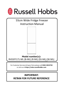 Manual Russell Hobbs RH55FF171SS-ML Fridge-Freezer