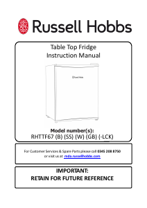 Manual Russell Hobbs RHTTF67W-LCK Refrigerator