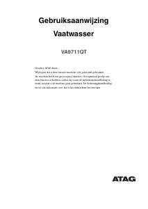 Handleiding ATAG VA9711QT Vaatwasser