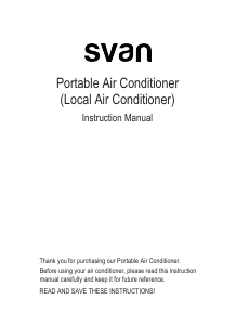 Manual de uso Svan 122PBC Aire acondicionado