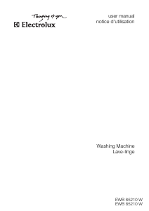 Manual Electrolux EWB85210W Washing Machine