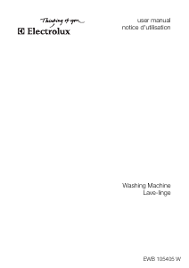 Manual Electrolux EWB105405W Washing Machine