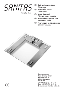 Manual Sanitas SGS 43 Scale