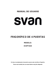 Manual de uso Svan SV4P184X Frigorífico combinado