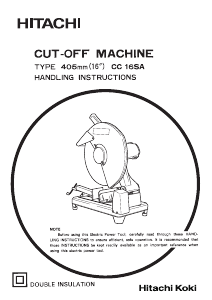 Manual Hitachi CC 16SA Cut Off Saw