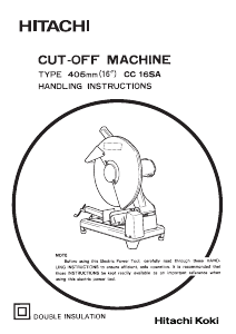 Handleiding Hitachi CC 16SA Metaalafkortzaag