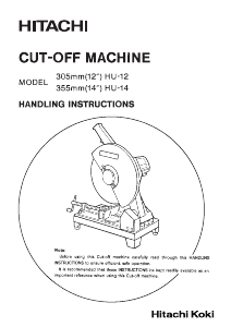 Manual Hitachi HU-12 Cut Off Saw