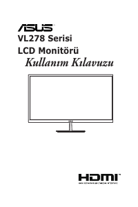 Kullanım kılavuzu Asus VL278 LCD ekran