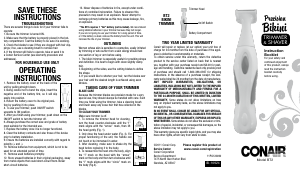 Manual de uso Conair BT2 Precision Recortador de bikini
