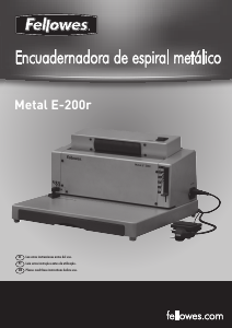 Manual de uso Fellowes Metal E-200r Encuadernadora